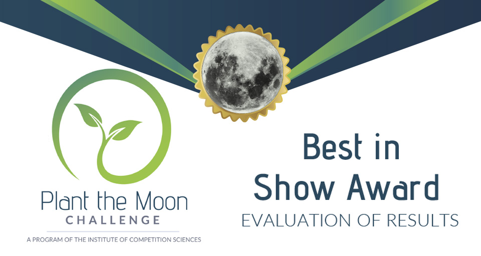 Best in show award with plant the moon challenge logo